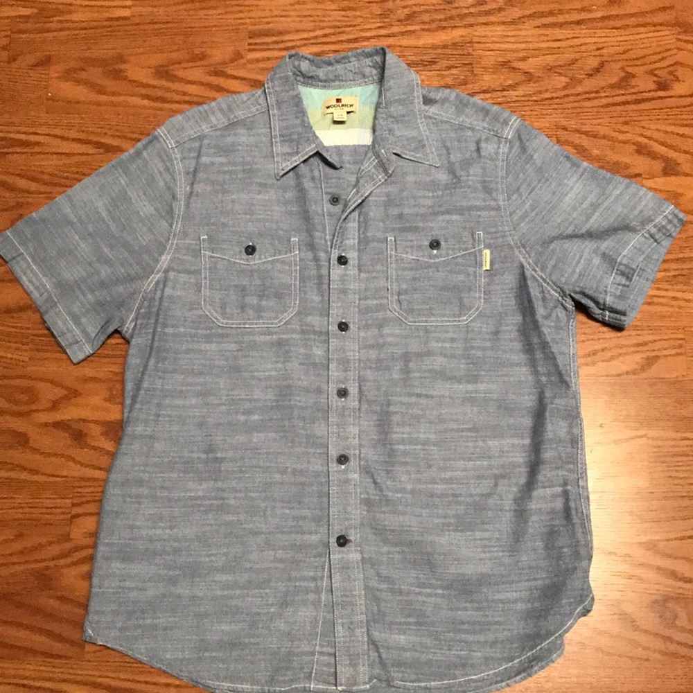 Woolrich Denim Chambray Button Down Shirt